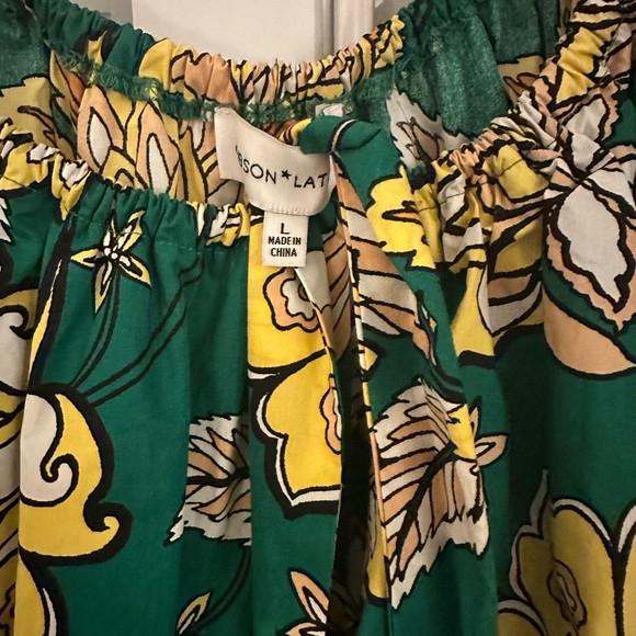 Gibson Latimer off the shoulder midi dress with tie belt - Picture 2 of 2